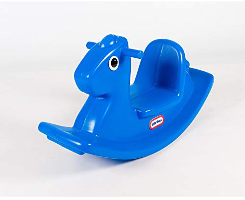 Little Tikes Caballo Balancín - Juego Activo con Asas de Fácil Agarre y Asiento Estable para Mayor Seguridad, Fabricación Duradera, Para Interiores y Exteriores, Azul, Edad 18+ meses