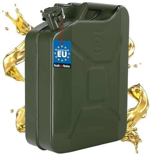 KOTARBAU® Bidón de metal de gasolina de 20 litros para combustibles, gasolina y almacenamiento de líquidos
