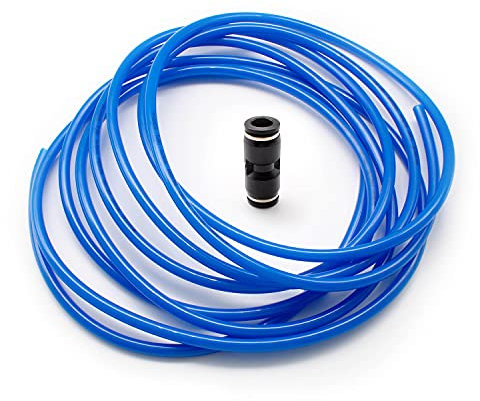 SRJQXH 8 mm di Diametro Esterno/ 5 mm di Diametro Interno Tubo Dell'aria in PU e Connettore Pneumatico PU8, Blu Lungo 5 m Tubo Dell'aria in Poliuretano, può Essere Utilizzato per Utensili Pneumatici