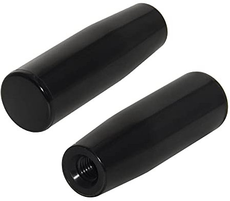 Flyshop 5 Pieces M10 x 89mm Threaded Revolving Handle Grip Sleeve, Sturdy/Durable, Lathe Crank Trailer Jack Handle, Clamping Handles Screw Knobs Handgrips, Hand Tightening Plastic Handwheel