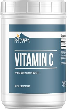 Earthborn Elements Vitamin C Powder 5 lb, Ascorbic Acid, Dietary Supplement