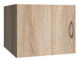 möbelando Aufsatzschrank Multiraumkonzept in Eiche SAEGERAU-NACHBILDUNG mit Einer Tür. Abmessungen (BxH) 30x40 cm