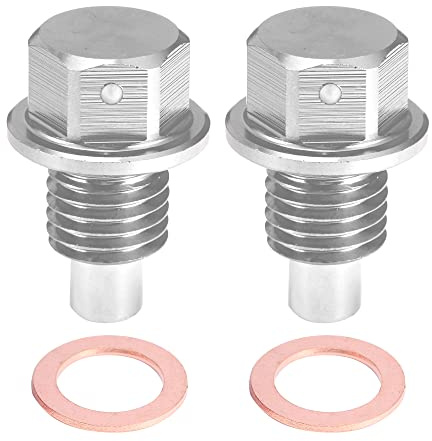A ABSOPRO 2 Stücke Ölablassschraube M12x1.5 Silber Magnetisch Für Ölwanne
