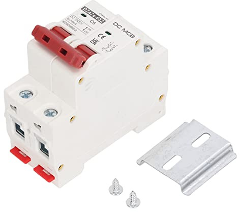 2P DC Leitungsschutzschalter DIN-Schienenmontage Elektroschutzschalter Elektromagnetischer Auslöseschutzschalter 6A 1000V