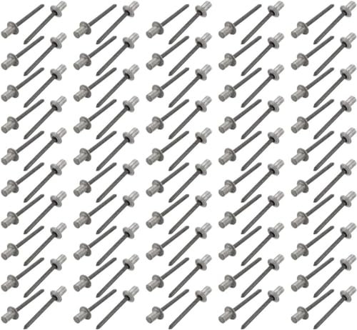 Verbindungsnieten, Muttern, Schrauben, Bolzen, 100 Stück, 5 x 8/10/13 mm, Blindnieten, Aluminium, runder Kuppelkopf, geschlossenes Ende, Blindnieten, Befestigungselement for Maschinen, elektrische Ger
