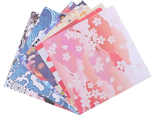 Anneome 8packungen Origami Papier Bunte Quadratische Für Kreative Bastelarbeiten Doppelseitiges Design Für -projekte Und Origami-kunst