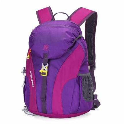 PORRASSO Zaino da Trekking 25L Leggero Impermeabile Zaino Hiking Backpack per Donna Uomo Ciclismo Arrampicata Sport Viola