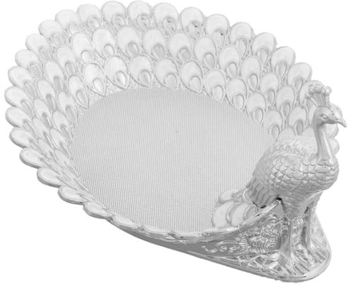 Cabilock Servir Des Desserts Et Des Collations Sur Une Délicate Assiette En Métal Plateau De Rangement Décoratif Pour Plateaux De Fruits Plateau Multifonctionnel Pour Anniversaire