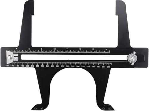 OVAQUIXI Brake Resetting Gauge Tool 6.5-14.25in Double Scale Stainless Steel Brake Drum Measuring Resetting Tool