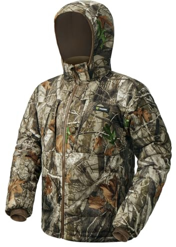 TIDEWE Hunting Jackets for Men, Silent Hunting Coat with 220G Insulation, Deer Hunting Clothes, Next Camo G2, L