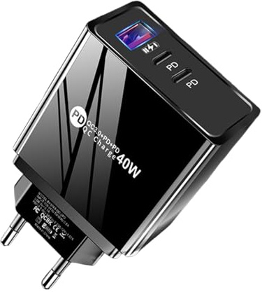 Duroecsain Adaptateur USB - Prise de charge rapide PD 3.0 | Protection contre la surtension et la surchauffe pour téléphones et tablettes