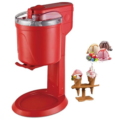 JIMINHUIXIN MáQuina de Helados Soft, MáQuina De Helado RáPida De Gran Capacidad De 1L, Simple OperacióN De Un Solo Empuje, Panel De Control Botones, Saludable, FáCil De Limpiar Y Suave