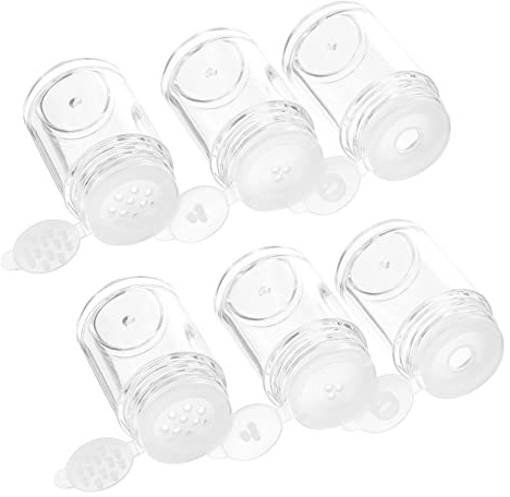 OSOLADY 6 Stück Kleiner Pulverbehälter 10 Ml Kunststoff mit Sieb und Luftdichtem Deckel Kompakte Puderflasche für Lose Kosmetikpulver Vielseitig für Make Up und Reisen