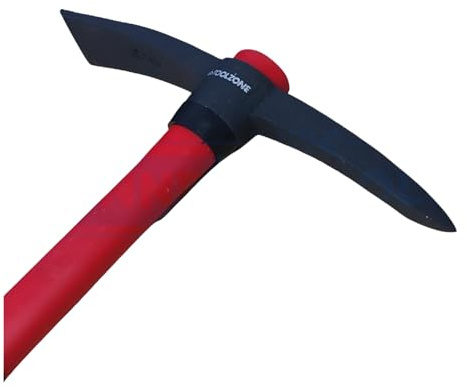 Dunnet Tools Stainless Steel Pick Axe Mortar With Fibre Glass Handle & Comfortable Rubber Grip for Masonry Work | Heavy Duty 380mm Construction Equipment for Brick Layers, Builders & DIY Enthusiasts