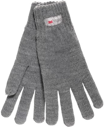 GM Apparel Ladies 3M Thinsulate Gloves | Thermal Knitted Gloves | Extra Warm & Lightweight Outdoor Winter Ski for Women - Grey