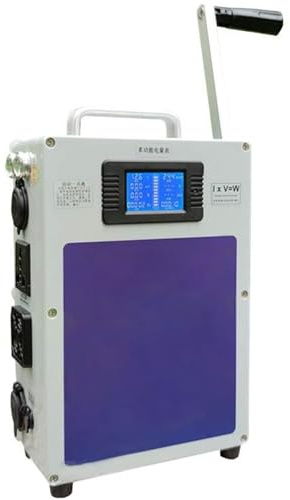 pealiritansemen Groupe Électrogène À Manivelle 500 W, 200 Wh/46 800 Mah, Station d'alimentation Portable avec Prises Ca/CC/USB, pour Les Pannes De Courant, Les Urgences en Extérieur Et Le Camping