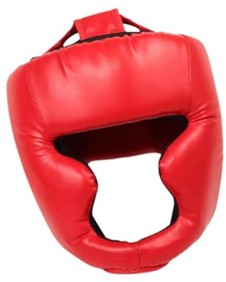 Casque de boxe pour adulte - Protection des joues - Portable - Pour Sanda, Muay Thai, Mma - Rouge