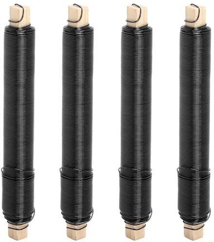 TMZELOA 4 Rollen Blumendraht Schwarz, 0,7 mm Wickeldraht und Bindedraht Je 35 m, Flexibler Floristikdraht aus Eisen zum Kranz Binden, Basteln, Pflanzen Fixieren, DIY und Gartendeko
