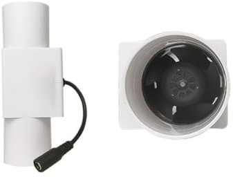 FUBESK Ventilador de ventilación silencioso de 12 V para baño, extractor en línea con motor sin escobillas para jardinería interior y uso doméstico