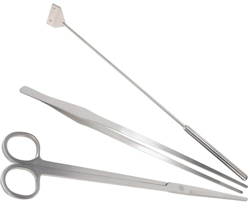 ibasenice Kit de Nettoyage Outils à Long Manche Forte Capacité de Nettoyage Rapide en Métal Argenté pour Aquarium Domestique pour Aquarium en Verre