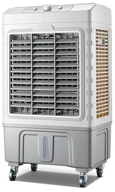Portable Air Conditioner with Wheels, 50L Water Tank, Indoor Cooling Fan, 3 Speeds, Flexible Swing Blades for Shops, Gyms, Garages
