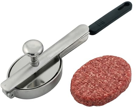 La Bonne Graine – Presse à hamburger rond inox 180 g – Spécial boucher | Reconstitueur professionnel à steak haché 172 ml, qualité supérieure, plateau amovible facile à nettoyer, idéal restauration