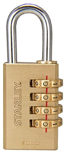 Stanley Lucchetto a Combinazione 30 mm a 4 Cifre per Armadietti Palestra, Borse, Sacche, Cassette Sicurezza