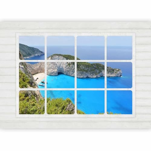 Fotomurales B&D XXL - 350x256 cm XXL Papel pintado tejido no tejido Decoración de Pared decorativos Murales moderna Diseno Fotográfico ventana paisajes naturaleza ventana c-a-0072-a-c