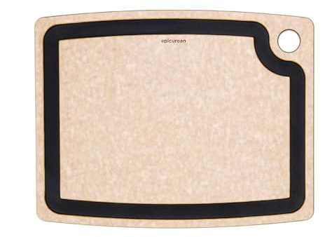 Epicurean Gourmet Series Cutting Board with Juice Groove, 19.5-Inch by 15-Inch, Natural/Slate