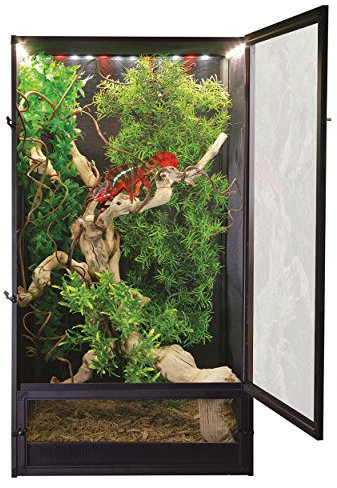 Zoo Med NT-15E ReptiBreeze Deluxe 41 x 41 x 76 cm - Alumnium-Gaze-Terrarium inklusiv LED-Beleuchtung