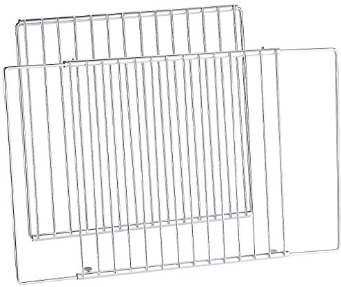 Rosenstein & Söhne Grillrost ausziehbar: 2er-Set Universal-Backofenroste, ausziehbar von 35-61 cm, 32 cm tief (Rost Ofen, Grillrost Backofen, Kühlschrank)