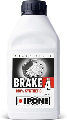 IPONE – Liquido Freni e Frizione Moto - 500 ml - Brake Dot 4 - 100% Sintetico - Punto di ebollizione a secco 270°C