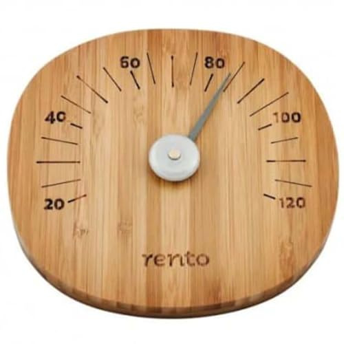 Rento Desineo Bamboo - Thermometer, Saunathermometer - Bambusholz - von 20-120 Grad Celsius