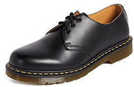 Dr. Martens 1461z Smooth Cherry, Scarpe Basse Stringate Donna, Nero Black Z Welt, 36 EU