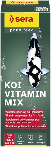 sera Koi Vitamina Mix 100 ml | Complemento multivitamínico para Peces Koi y Estanque | con Aceite de Krill y microalgas | Apoya Las defensas y la Salud | Fácil de Usar