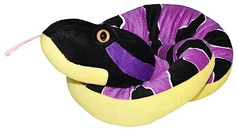 Wild Republic Plush Snake träskallra, plyschorm, jättegosig leksak, 137 cm, babyduschpresent, mjuk leksak, fyllning av återvunna vattenflaskor, 54 tum