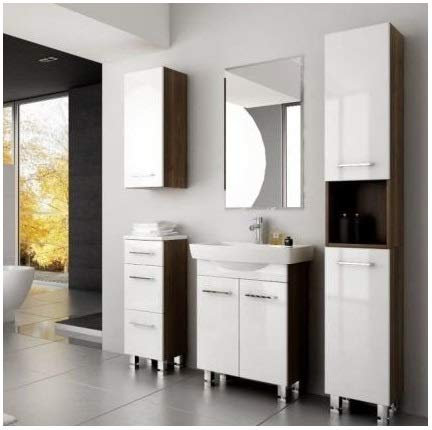 Badmöbel SetBALI Hochglanz BADEZIMMER MÖBEL BADSET MIT WASCHBECKEN