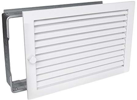 Warmluftgitter WG 3523 W Weiss 350 x 230 mm mit Einbaurahmen