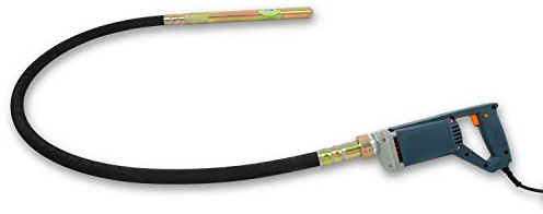 EBERTH Vibreur à béton 800W, Compresseur à béton électrique, longueur de tuyau 2m, bouteille vibrante renforcée en acier avec un diamètre de 35mm, arbre flexible, 230V, interrupteur marche/arrêt