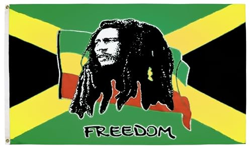 AZ FLAG Z_379 Bandera de Bob Marley de Poliéster 75 D con Ojales, 150 x 90
