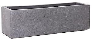 VIVANNO 'Fleurs Jardinière pour Balcon en Fibre de Verre Gris béton flobo FLOBO 18x60x18 Gris