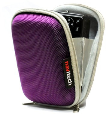 Navitech Lila hårt vattentåligt mp3 digital ljudspelare fodral/fodral kompatibel med Apple iPod Nano 16 GB 7:e generationen