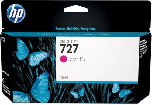 HP 727 Magenta, Original Druckerpatrone | Tinte für DesignJet T930, T1500, T1530, T2500, T2530, 130 ml (B3P20A)