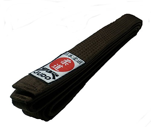 Budodrake Judogürtel braun mit Judo-Label
