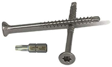 Spanplattenschrauben Bohrspitze Edelstahl Bit 4x30 mm - 500 St. Torx Senkkopf A2