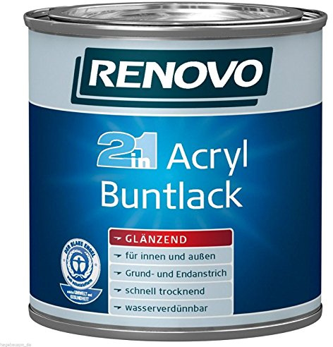 Acryl-Buntlack Lichtgrau 0,75 Liter glänzend Acryllack (13,32 Euro/Liter)