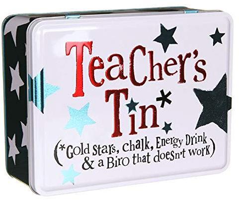 Bright Side The Storage Tin - Teachers Tin* (*Gold Stars, Chalk, Energy Drink & Biro that doesn't work)