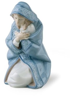 LLADRÓ Figura Virgen María En Belén-II. Figura Virgen Maria de Porcelana.
