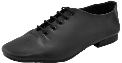 Starlite Basic Black Jazz Shoes, Full Rubber Sole 3 L UK