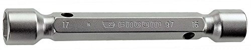 FACOM Doppelter Rohrsteckschlüssel 6 Kant,SW 12x13,Länge 140 mm, 1 Stück, 97.12X13